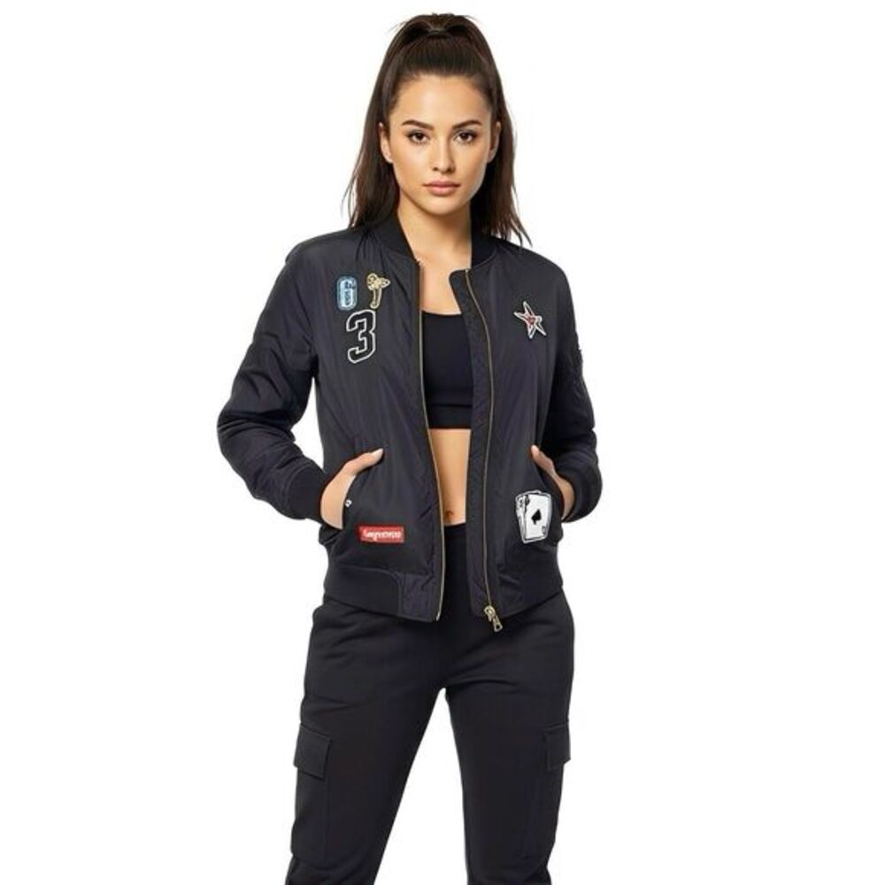 It Girl Jacket Windbreaker Womens Sz Small Streetwear Grunge Y2k Statement Urban